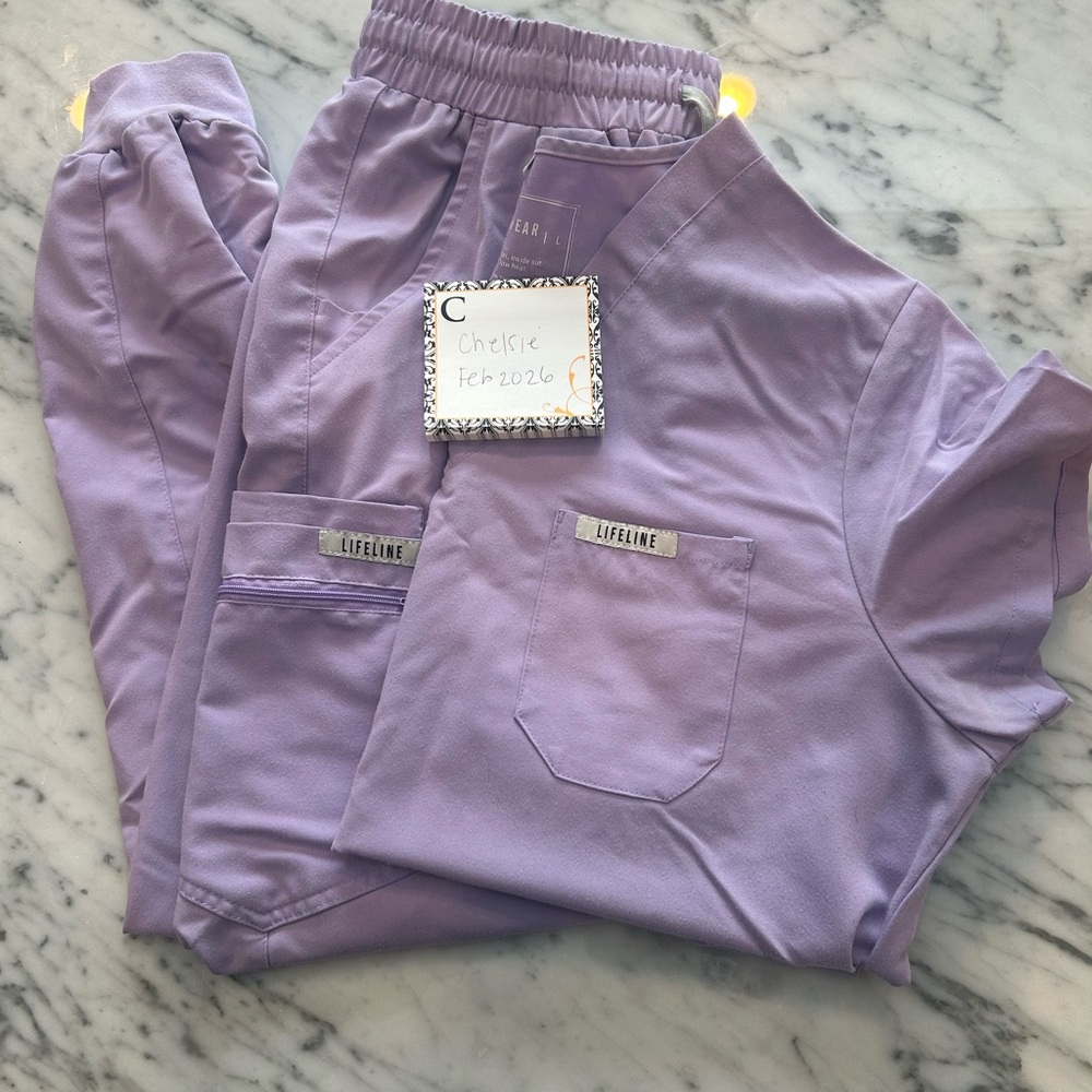 Women's Lavender Scrub Set
